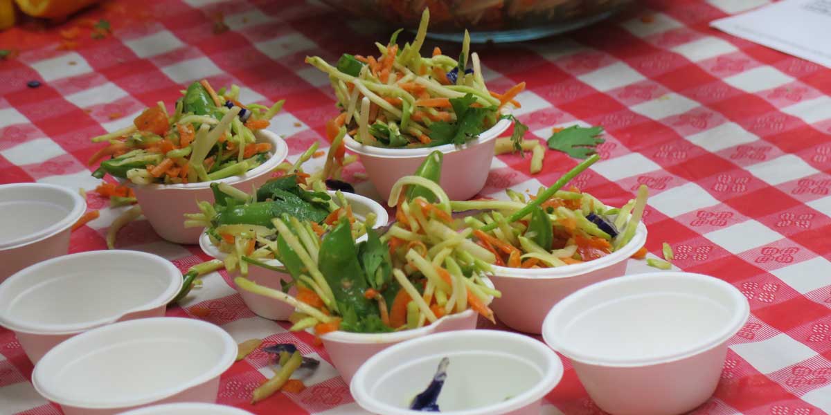 Food in small bowls