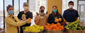 UCSF students at the student food bank.